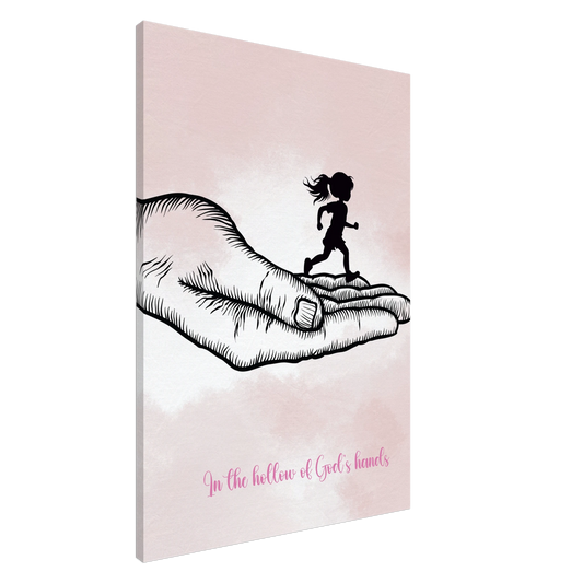 Beautiful Baby Girl Canvas Print – God's Protection Art for Nursery Decor