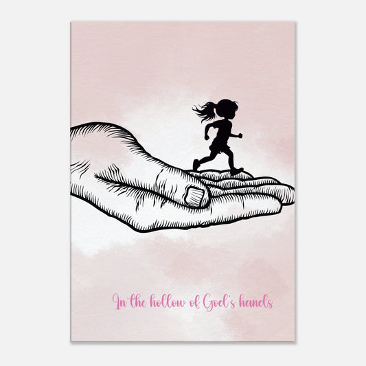 Beautiful Baby Girl Canvas Print – God's Protection Art for Nursery Decor